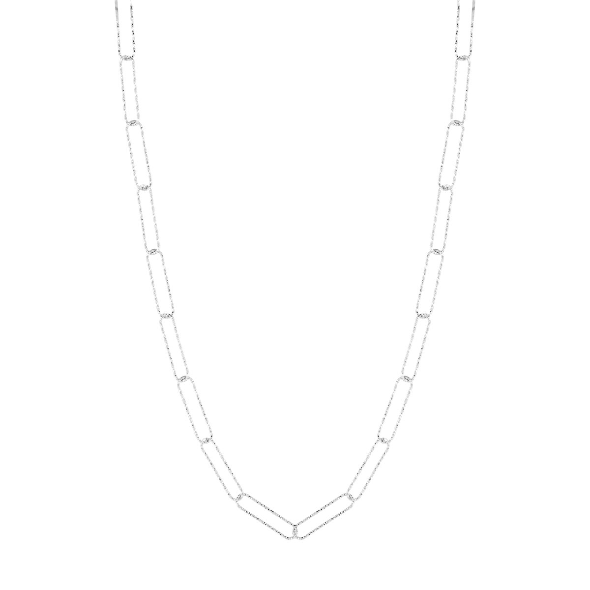 Collier argent 925 40 à 45 cm, maillons ciselés