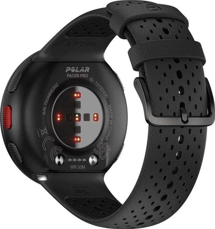 Polar Pacer Pro HR - Geavanceerd GPS Hardloophorloge - inlcusief hartslagmeter met borstband - Carbon Gray - Maten S-L