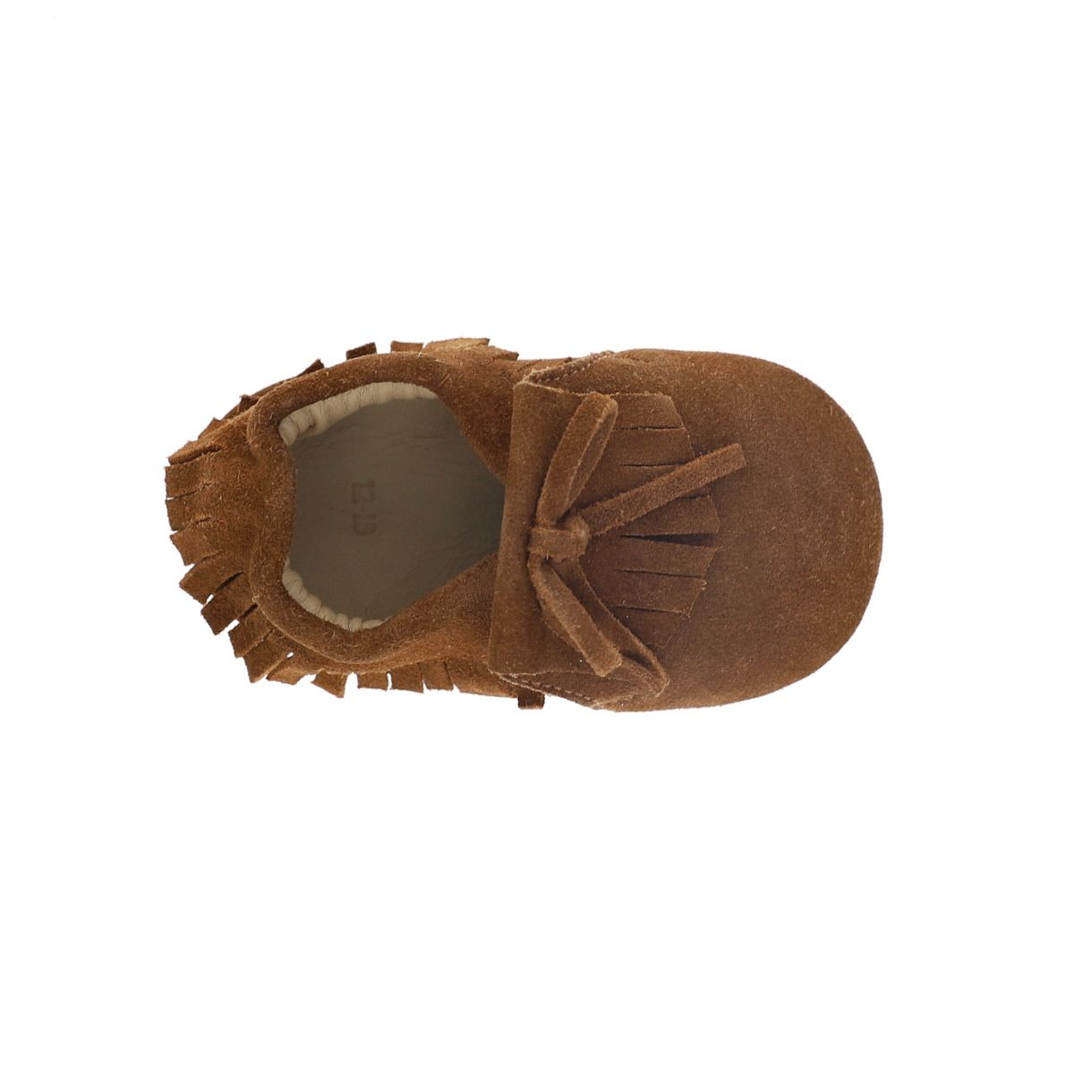 Chaussons bébé Frangette marron