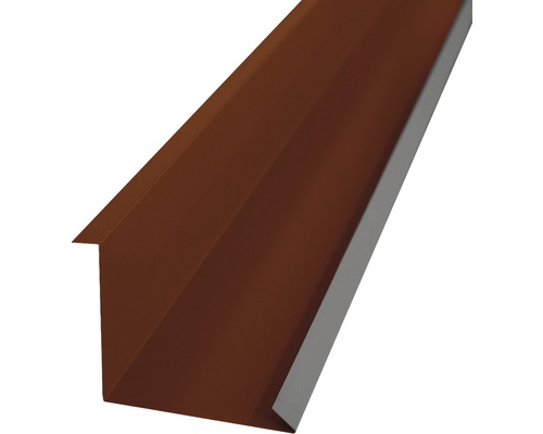 PRECIT wandaansluitplaat voor metalen tegels, oxiderood RAL 3009, 1000 mm x 100 mm x 115 mm