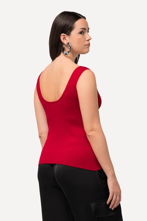 Ripptop, Slim, Herzausschnitt, ärmellos