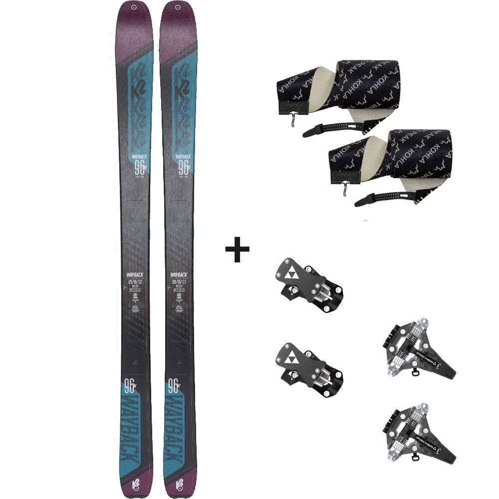K2 Wayback 96 W 22/23 Tourenski Komplettset Damen & Fischer Bindung & Fell