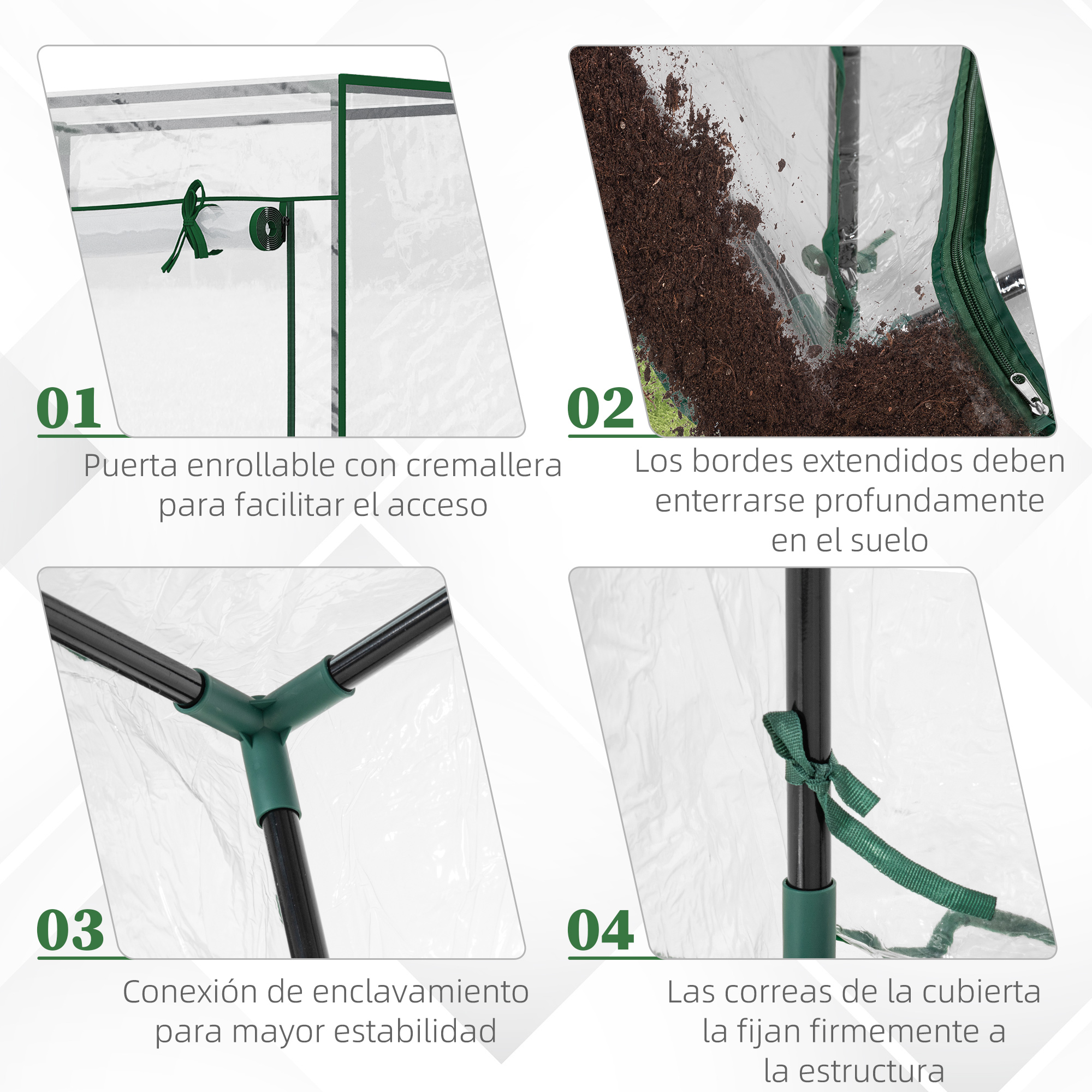 Estufa Outsunny Verde Escuro