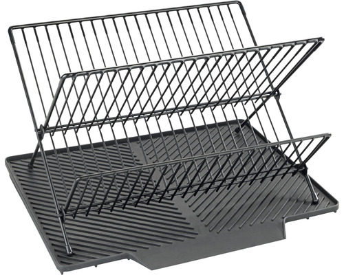 Wenko Nelia afdruipmat met standaard, zwart 54771100