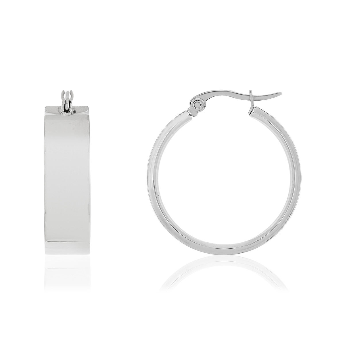 Boucles d'oreilles créoles acier 25 mm