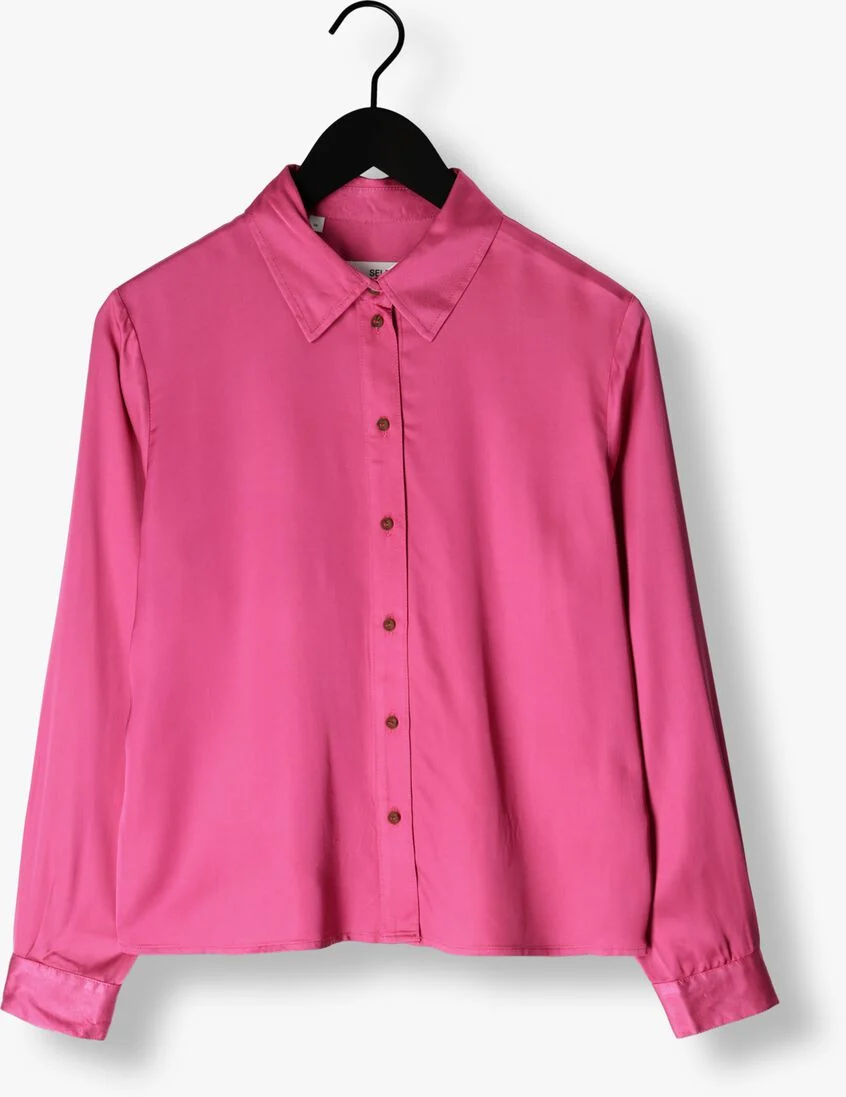 SELECTED FEMME roze selected femme blouse slfroga ls shirt