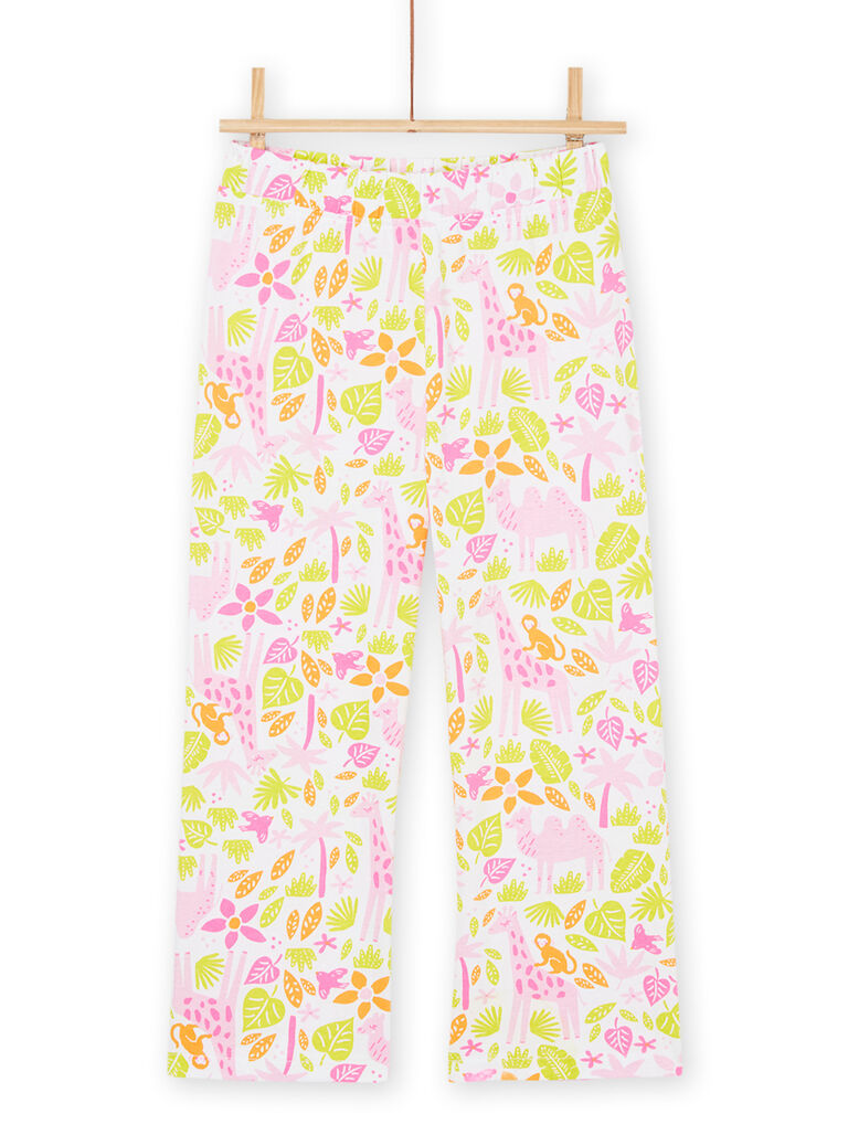 Débardeur et pantalon blanc à imprimé fleurs