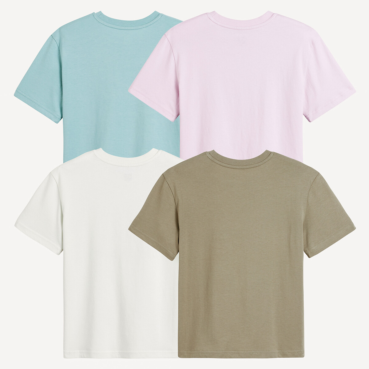 COLEÇÃO LA REDOUTE<br>Conjunto de 4 camisetas de gola redonda com estampa