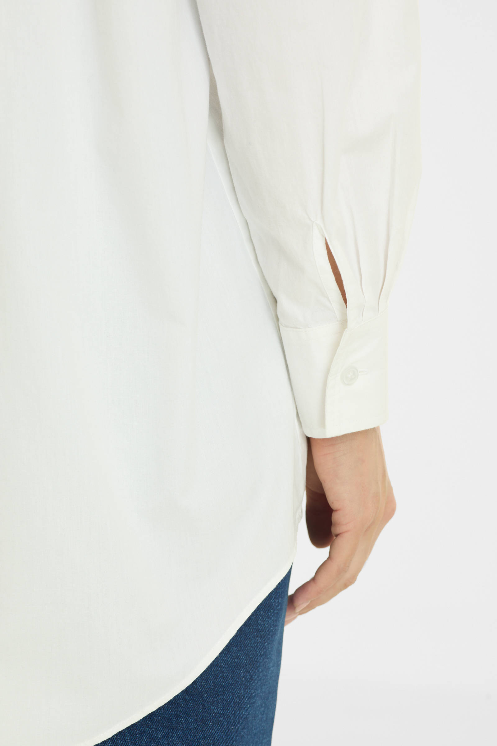anytime oversized poplin blouse wit
