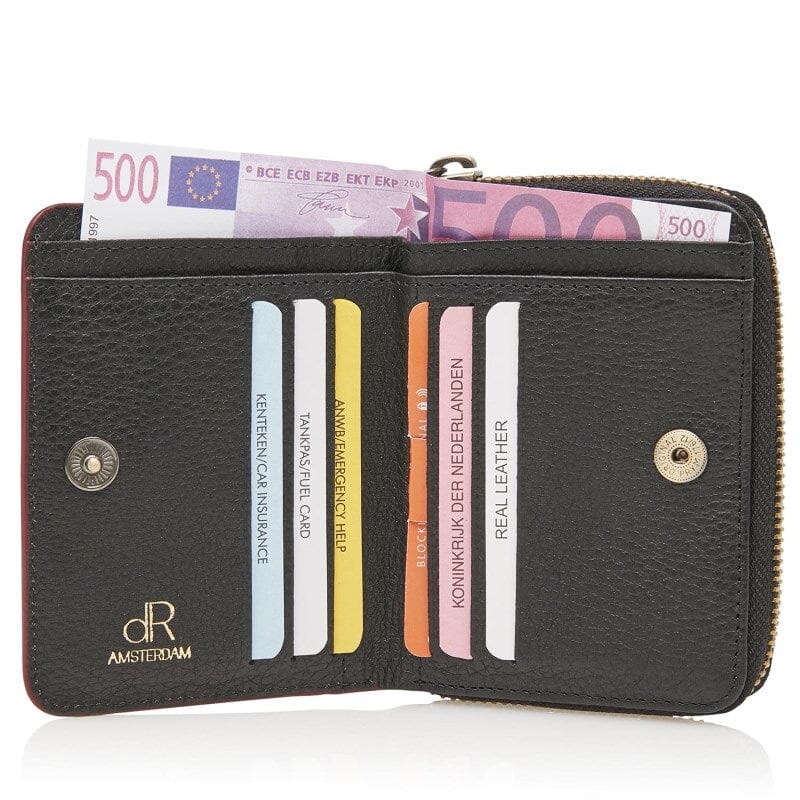 dR Amsterdam Mint Damesportemonnee 110184 Zwart