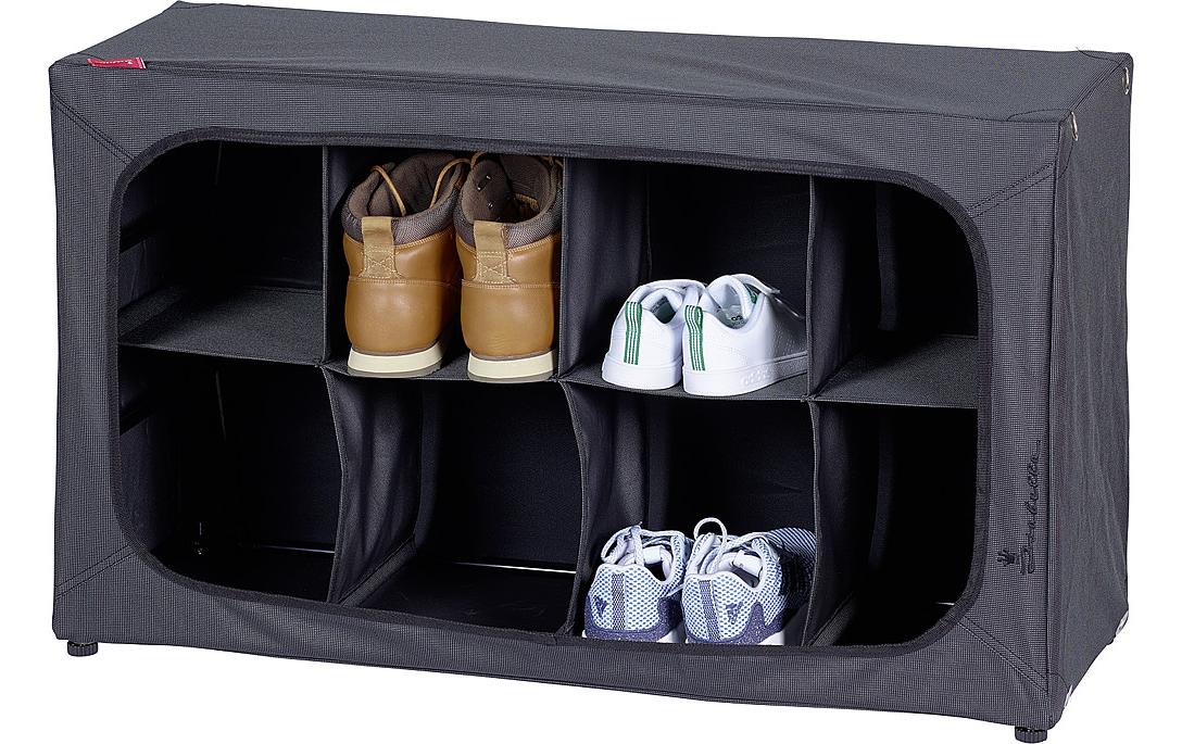 Campingschrank Schuhschrank anthrazit 85 cm x 50 cm x 30 cmFaltbarer Schuh-Organizer für Ausflüge