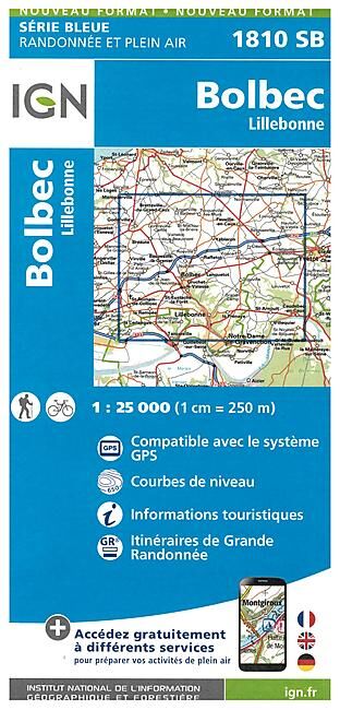 IGN - 1810 SB BOLBEC LILLEBONNE 1 25 000