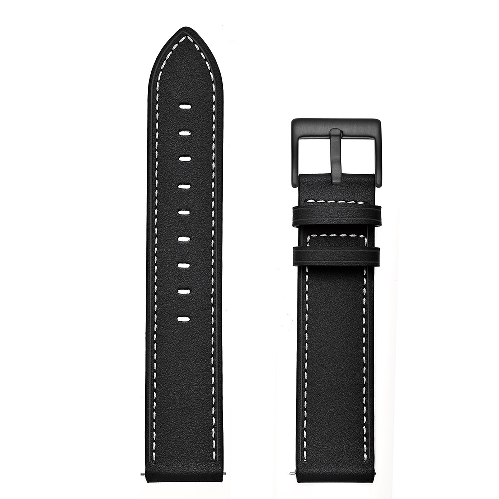 Garmin Echtleder Ersatz Armband mit Dornschliesse mit 20mm Stegbreite (Gelenkumfang: 160-220mm) - Schwarz
