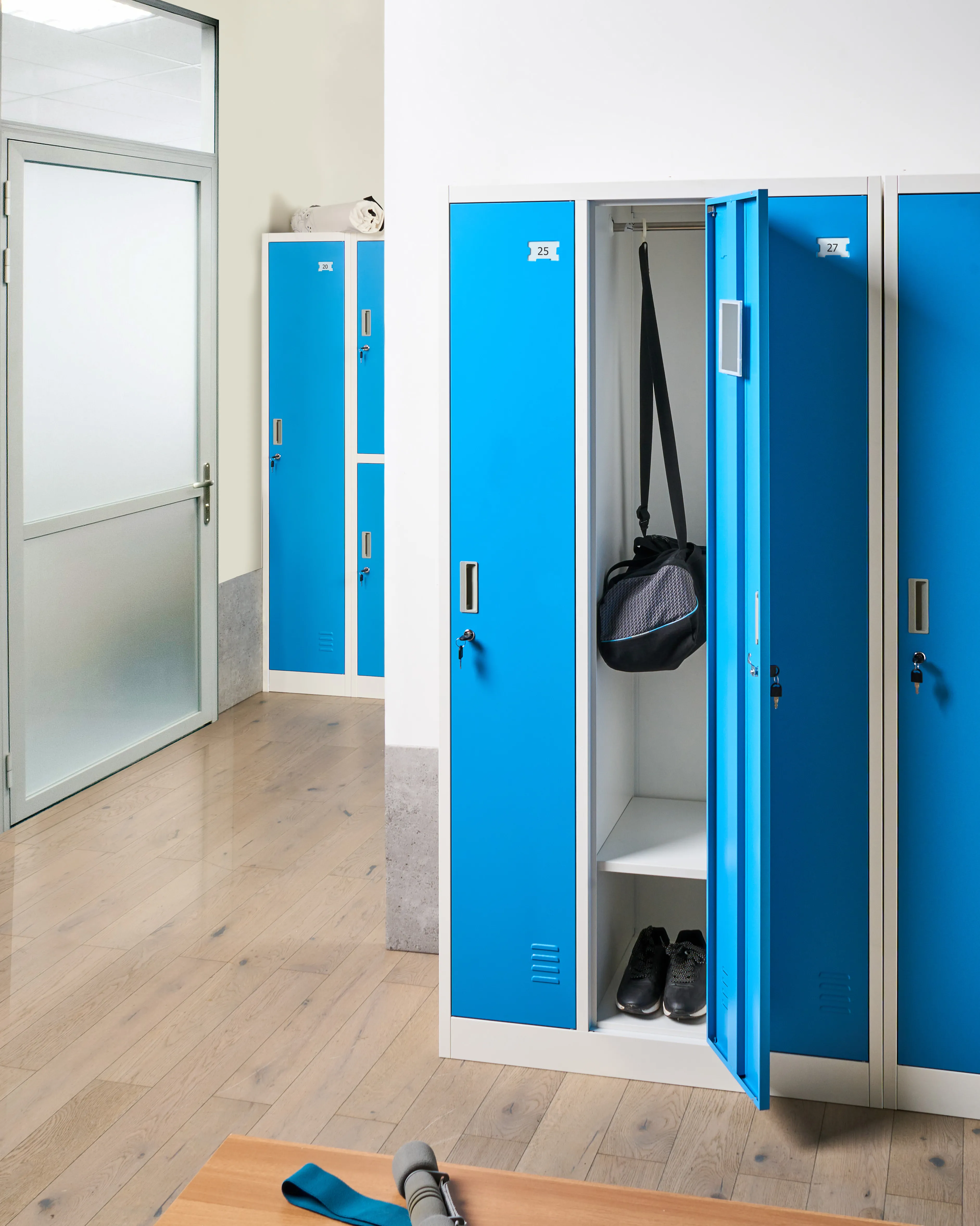 Locker met 3 deuren ATHLETE Metaal Wit/blauw