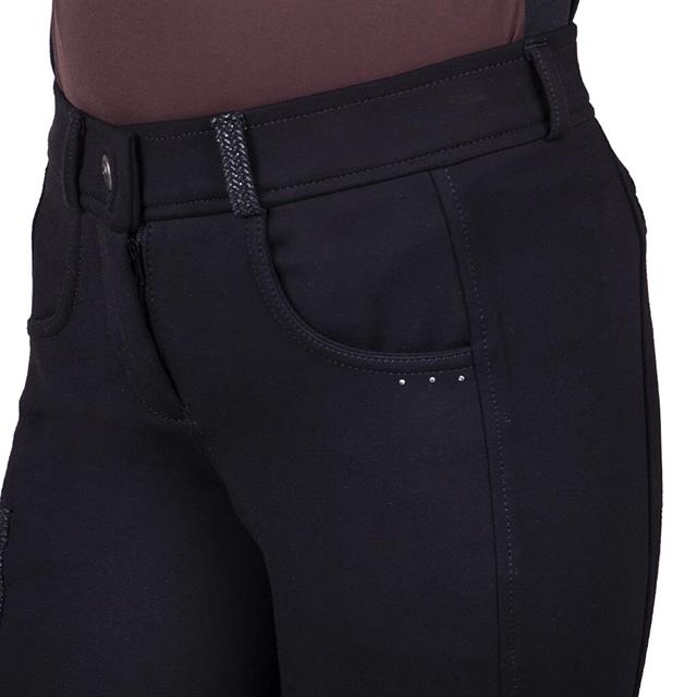 Rijbroek QHP Kae Knie Grip Kids Zwart
