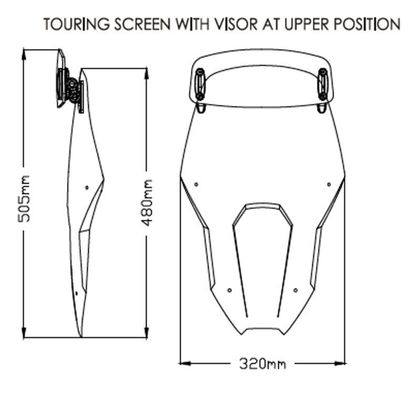 Bulle Puig Touring avec visière - Gris