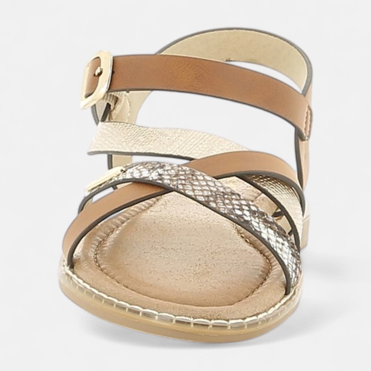 Nu-pieds Femme cognac