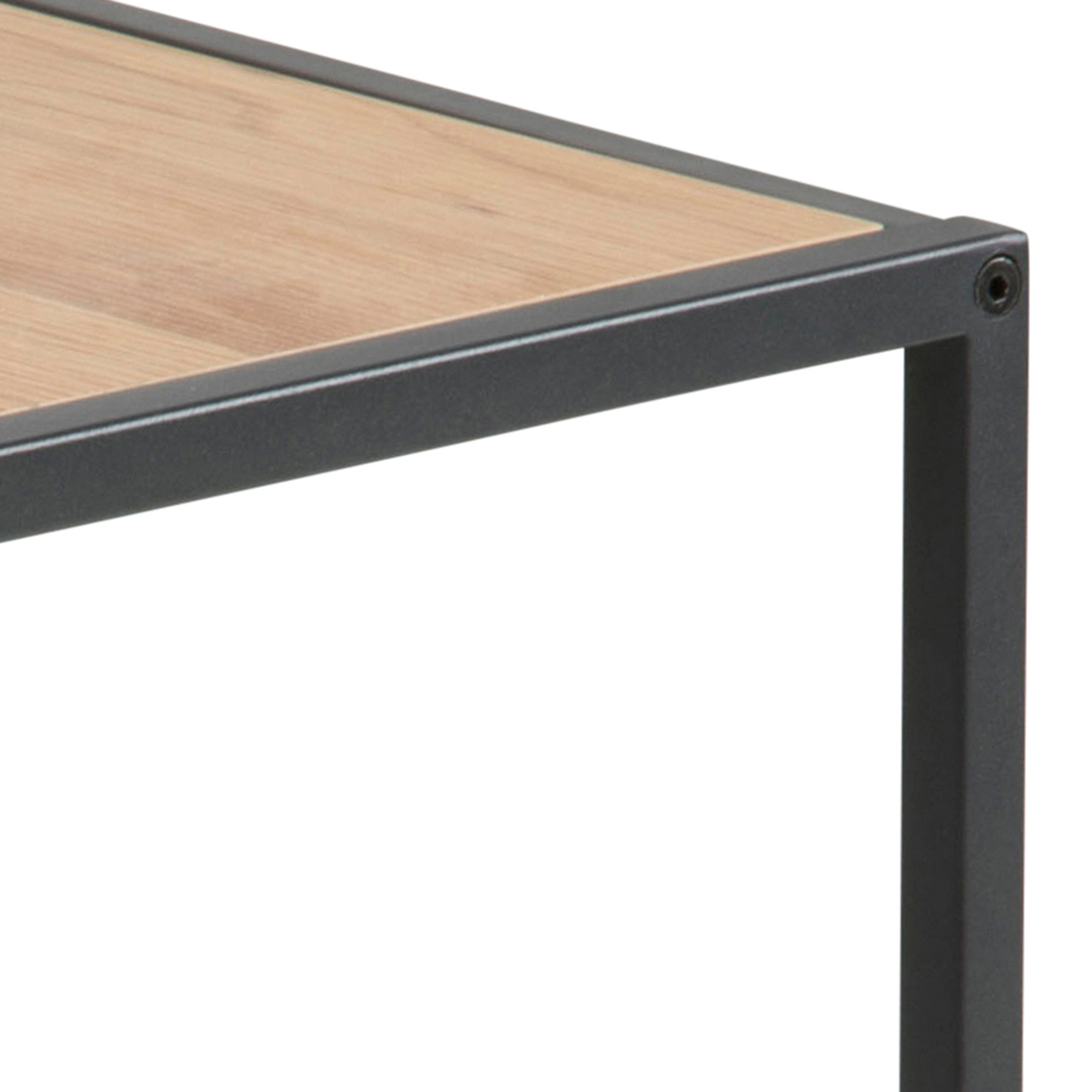 2-teiliges Couchtisch-Set SEAFORD - schwarz-Wildeiche - 50x50 cm