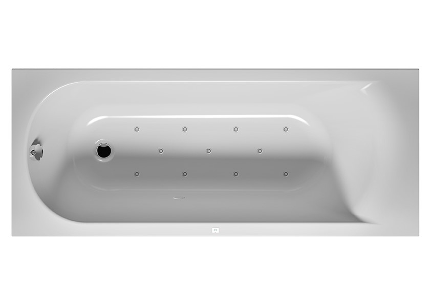 Riho Miami bubbelbad 180x80cm links wit glans met 11 aerojets