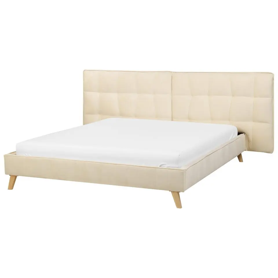 SENLIS - Tweepersoonsbed - Beige - 160 x 200 cm - Fluweel