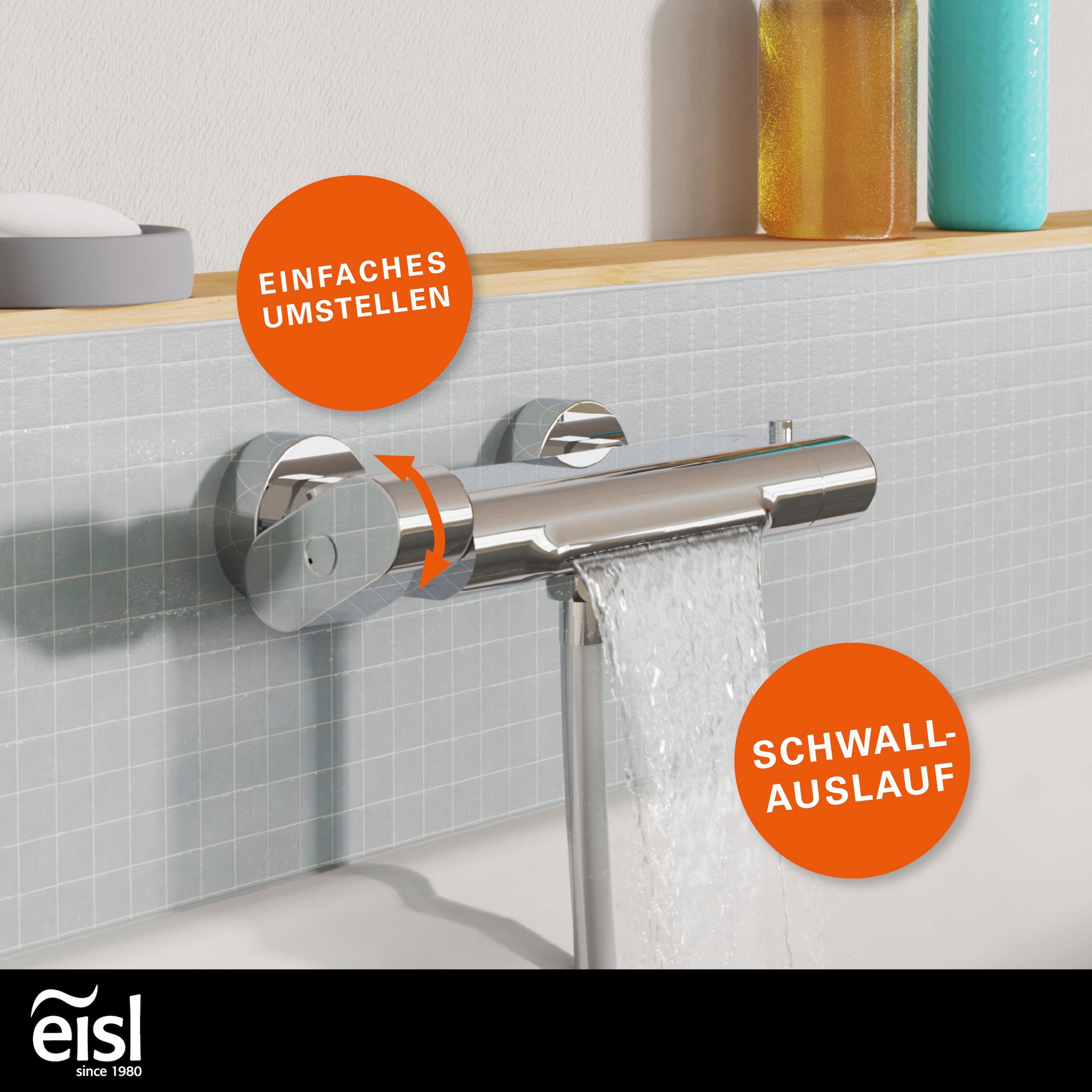 Eisl Wannenthermostat »CARNEO« Schwallauslauf, Eco-Stopp-Funktion, Sicherheitssperre