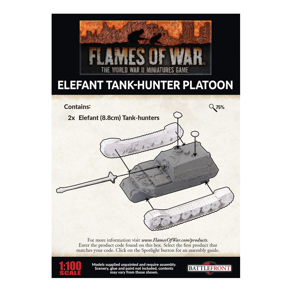 Flames of War - Elefant Tank-Hunter Platoon