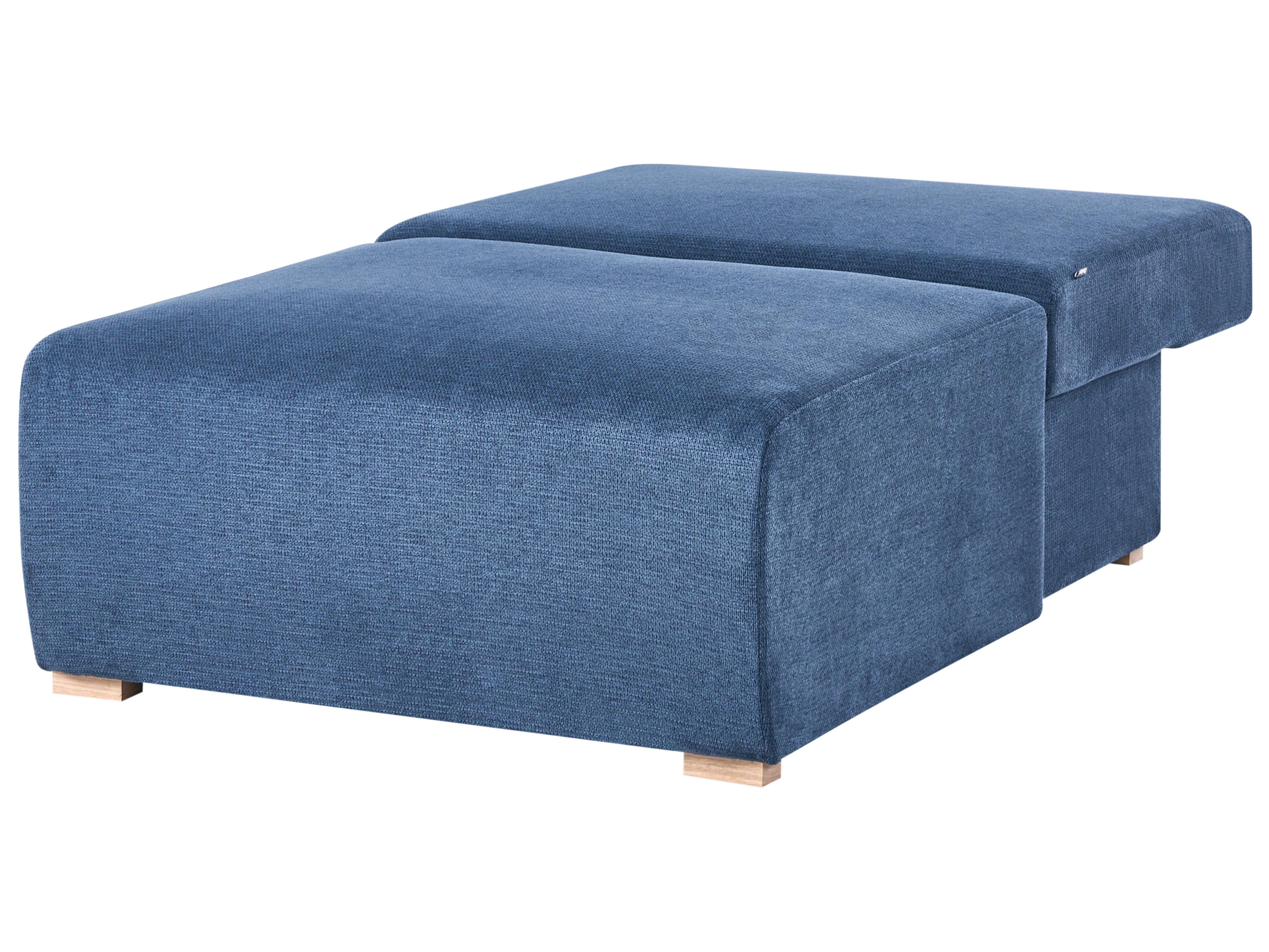 Modulaire hoekbank NERBO Stof Blauw linkszijdig