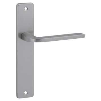 Karwei deurkruk set Enzo recht blind schild RVS look aluminium