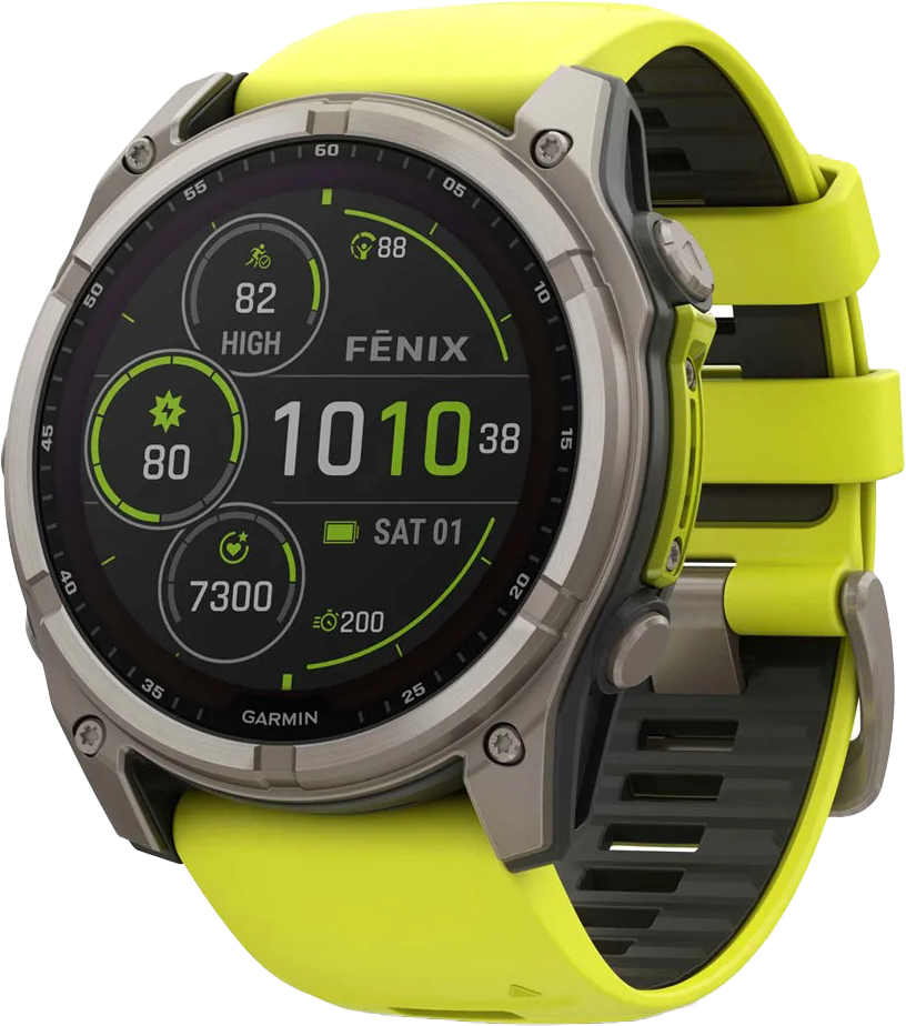 Fenix 8 - Solar Sapphire - 51mm Titanium/Yellow/Graphite