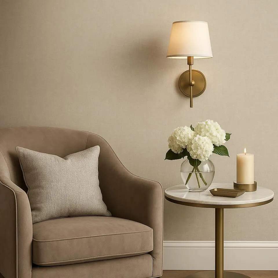 Dutch Wallcoverings Vliesbehang Linen & Textures uni - taupe - 10,05m x 53cm