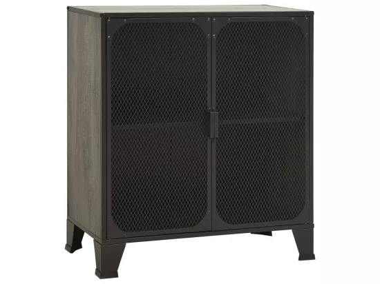 Armoire de rangement Gris 72x36x82 cm Métal et MDF