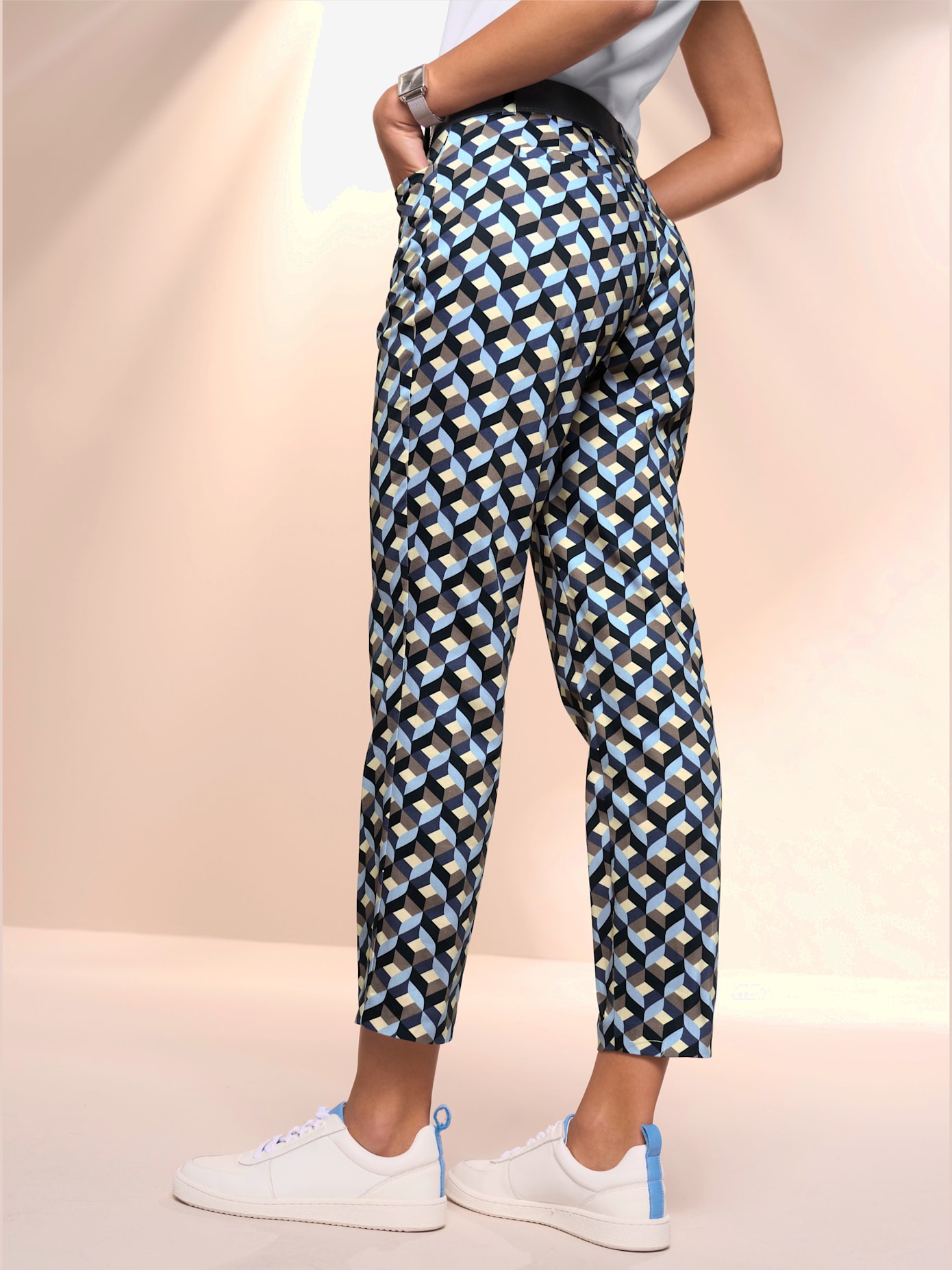 Pantalon imprimé superbe motif graphique