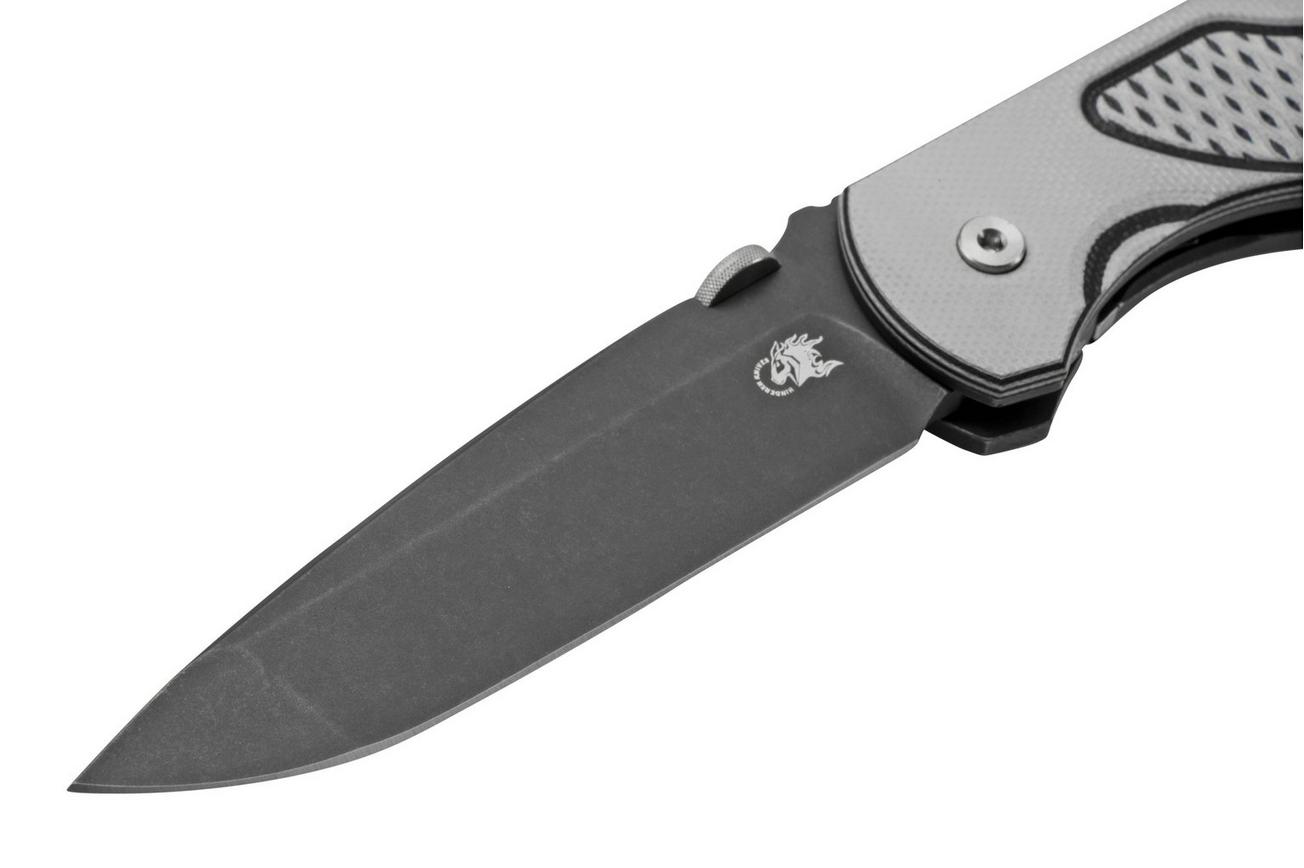 Rick Hinderer FireTac Spanto Battle Black, Black Grey G10, zakmes