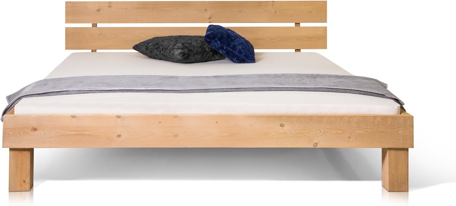 moebel-eins Massivholzbett Pumba Holzbett Doppelbett, Material Massivholz, Made in Germany, 180 x 200 cm, eichefarbig, Standardhöhe
