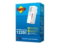 AVM FRITZ!Powerline 1220E - Powerline-adaptersæt 1GbE, HomePlug AV (HPAV) 2.0, IEEE 1901 - kan sluttes til vægstik (pakke med 2)