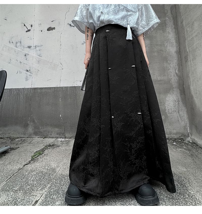 Bjorn - Hoge taille effen Hanfu rok