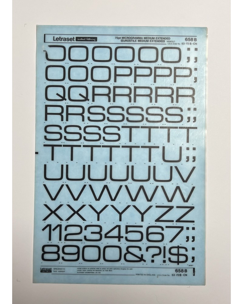 letraset-658B- MICROGRAMMA MEDIUM EXTENDED - 72pt