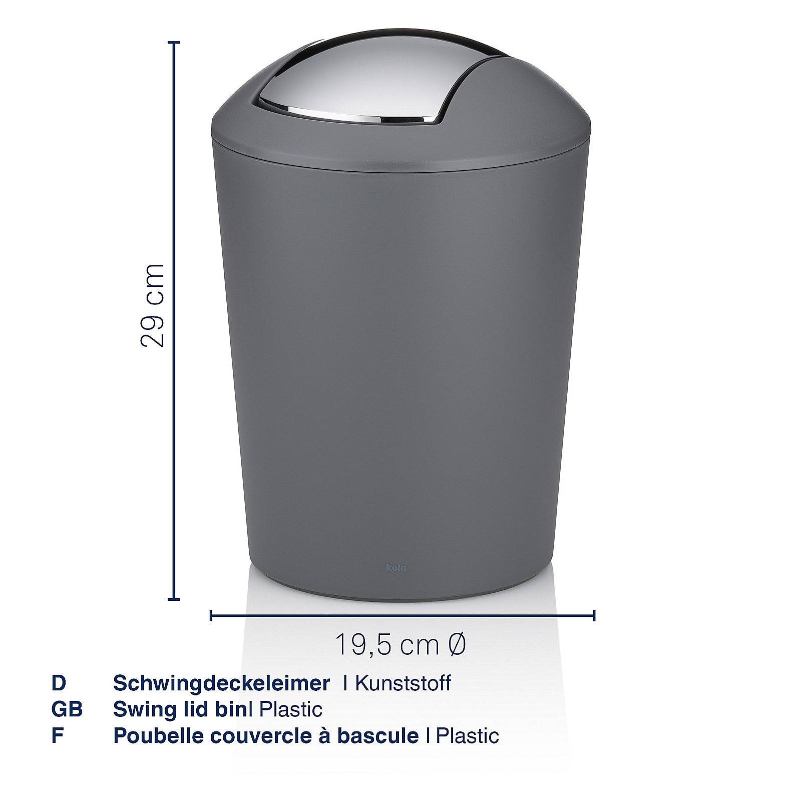 kela Mülleimer MARTA 1700 ml weiß