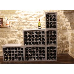Porte-bouteilles OPTI'CAVE 12 bouteilles, polystyrène, gris