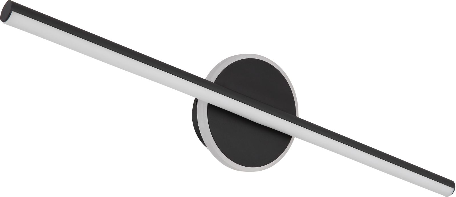 LED-Wandleuchte - schwarz matt - Metall - 61 cm