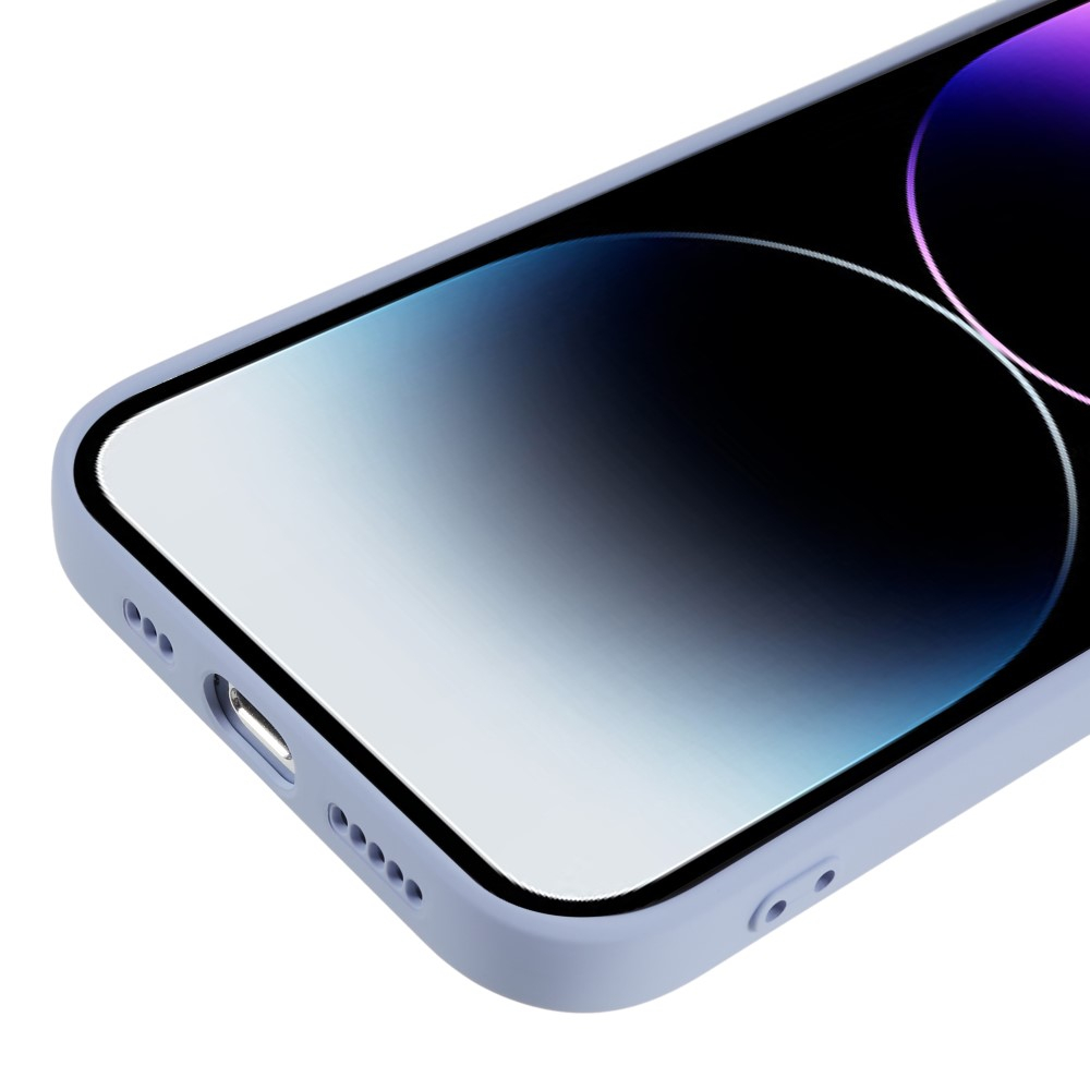 iPhone 15 Pro Gummi Case Hülle mit Kameraschutz - Lila (Matt)