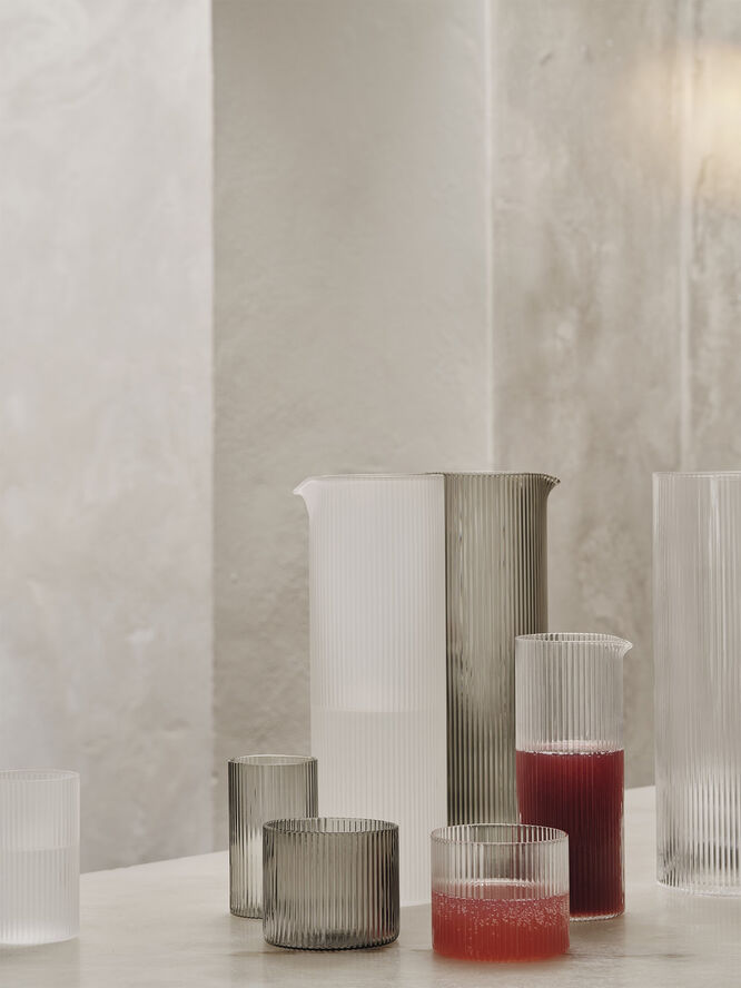 ferm LIVING Ripple Water Jug - Frosted Frosted