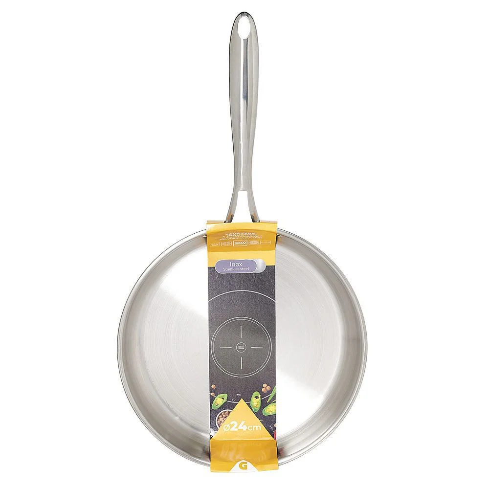 Poêle inox gris Ø24cm