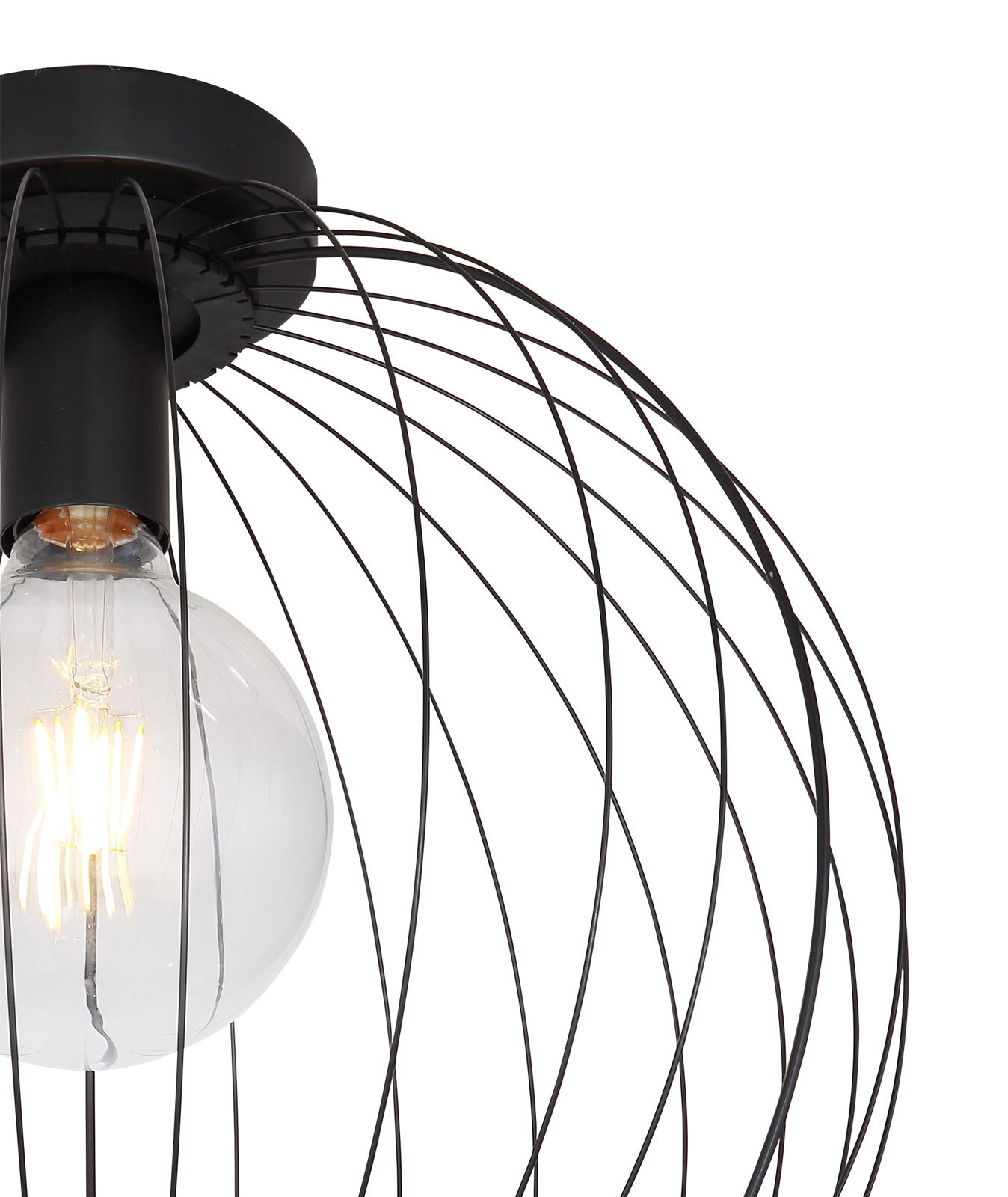 ROZA Deckenlampe schwarz 14013D, D/H: ca. 40 / 37,5 cm, Metall