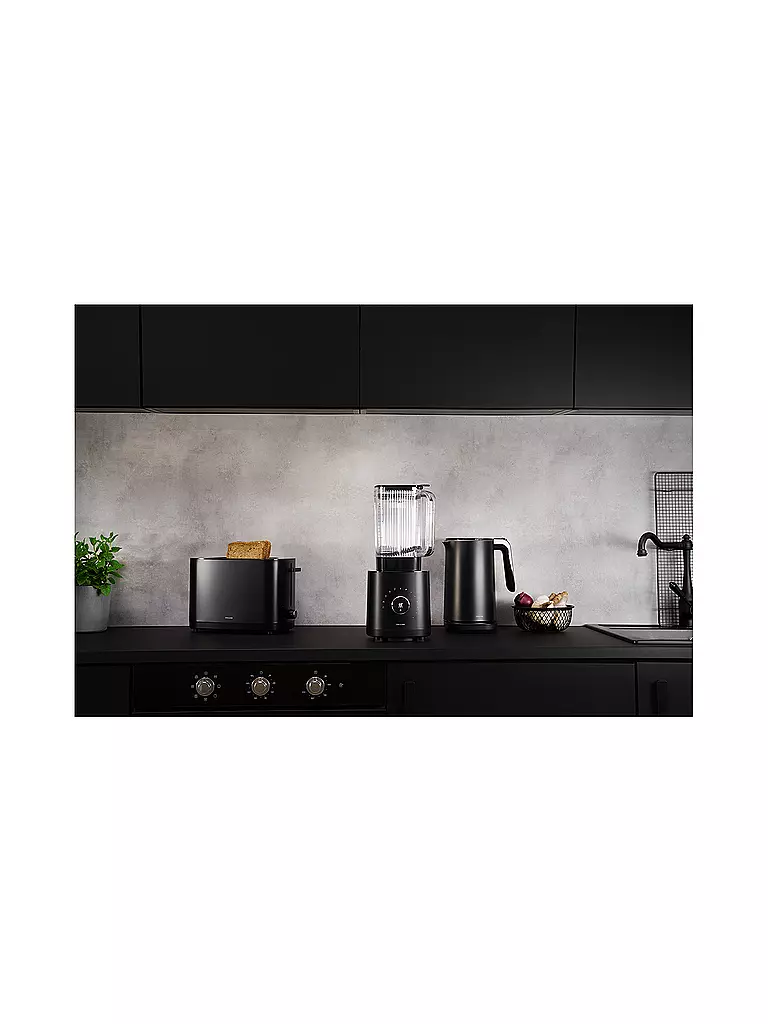 ZWILLING ENFINIGY® Toaster 2 Scheiben Edelstahl 2 Schlitze kurz Schwarz  schwarz