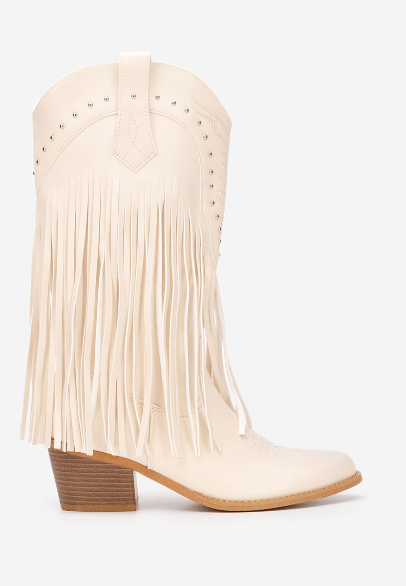 Bottes cowboy femme beige Giselia