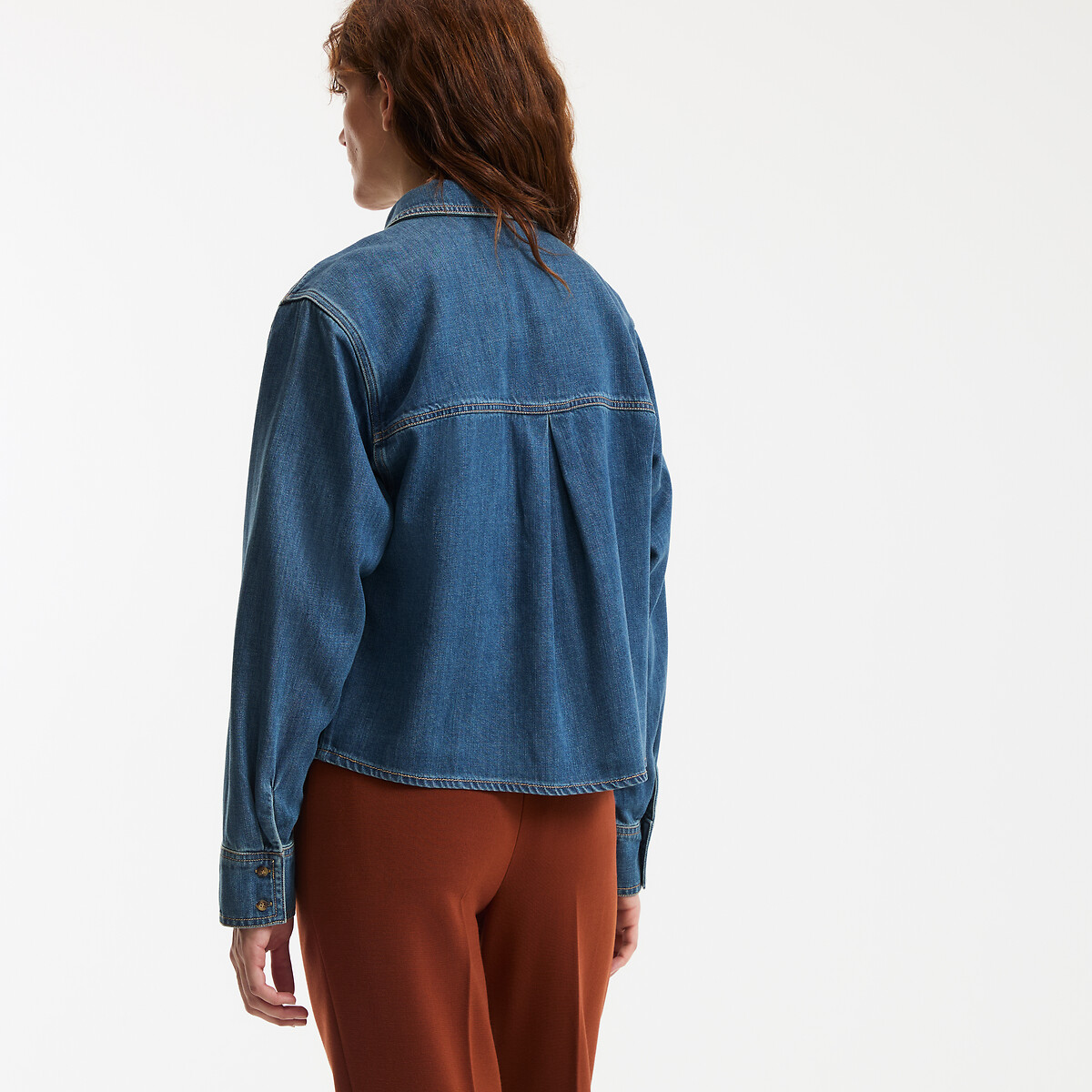 COLEÇÃO LA REDOUTE<br>Shorts jeans com barra oversized