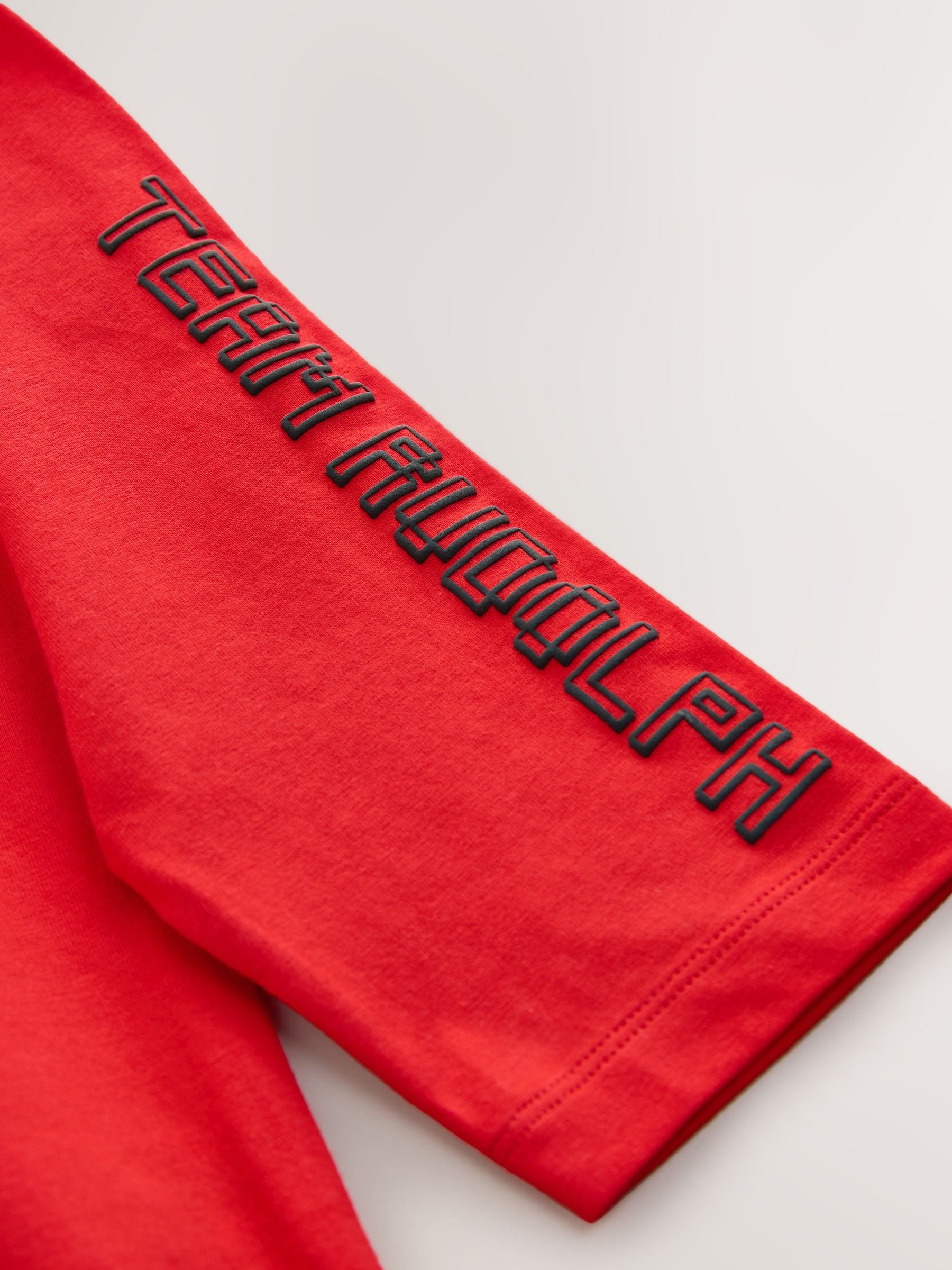 Rood met controller - Kerstmis T-shirt met Lange mouwen (3-16jr)