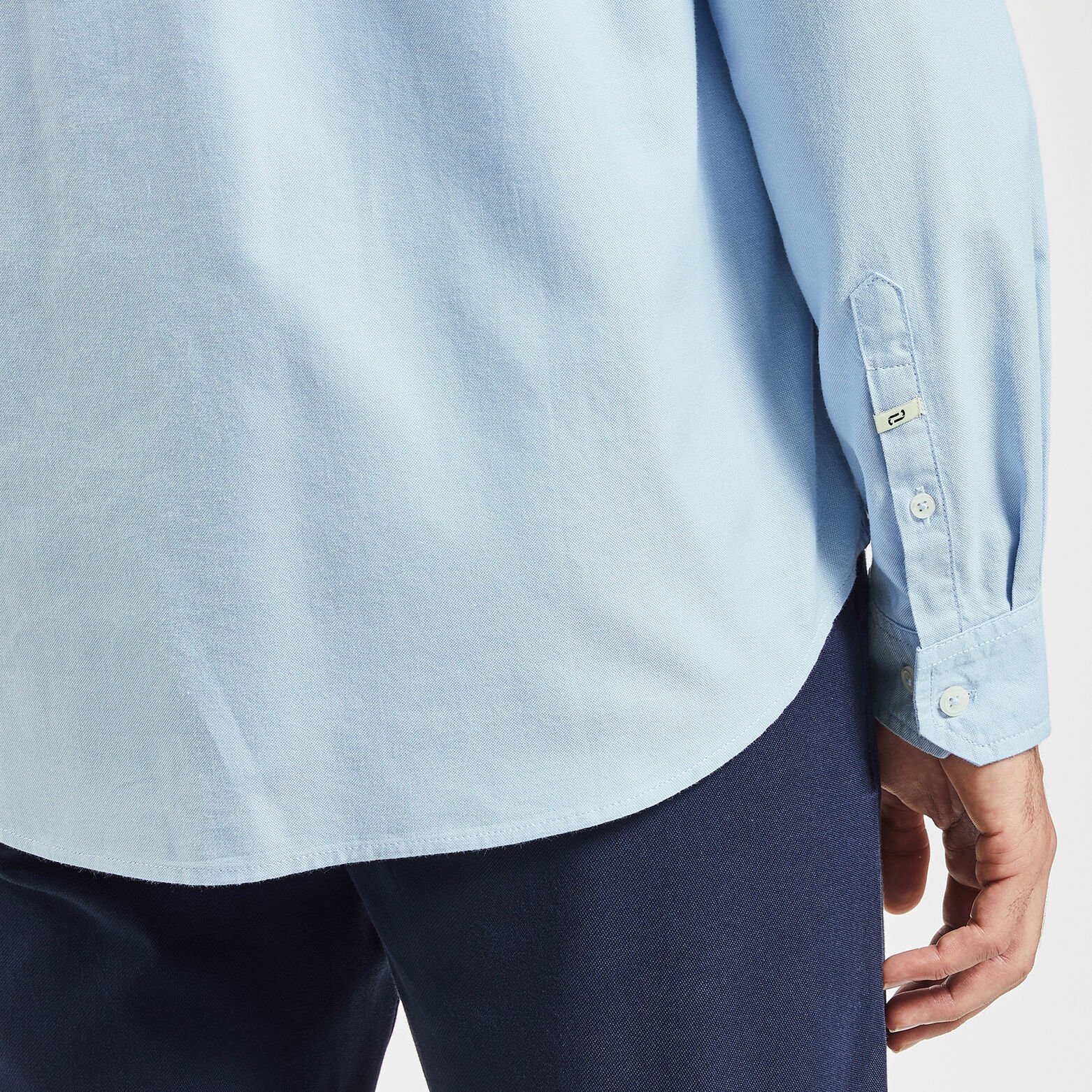 Chemise oxford unie 'le parfait by JULES' coton bi Bleu clair