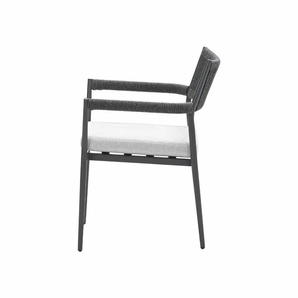 Barcelona dining fauteuil - c. black - dark grey - valley sand